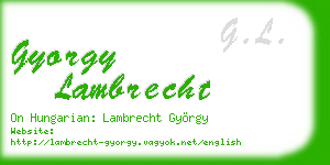 gyorgy lambrecht business card
